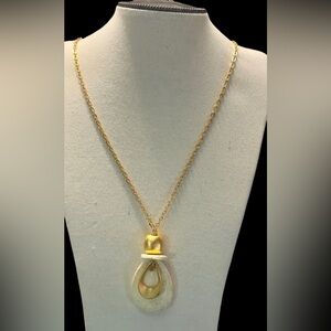 Gold-Tone Drop Pendant Necklace - Women Jewelry 20 inches